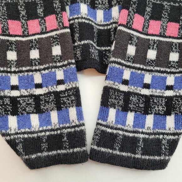 NIC + ZOE Sweater Womens S Multicolor Geometric Cotton Blend Knit Cardigan Open - Picture 8 of 11